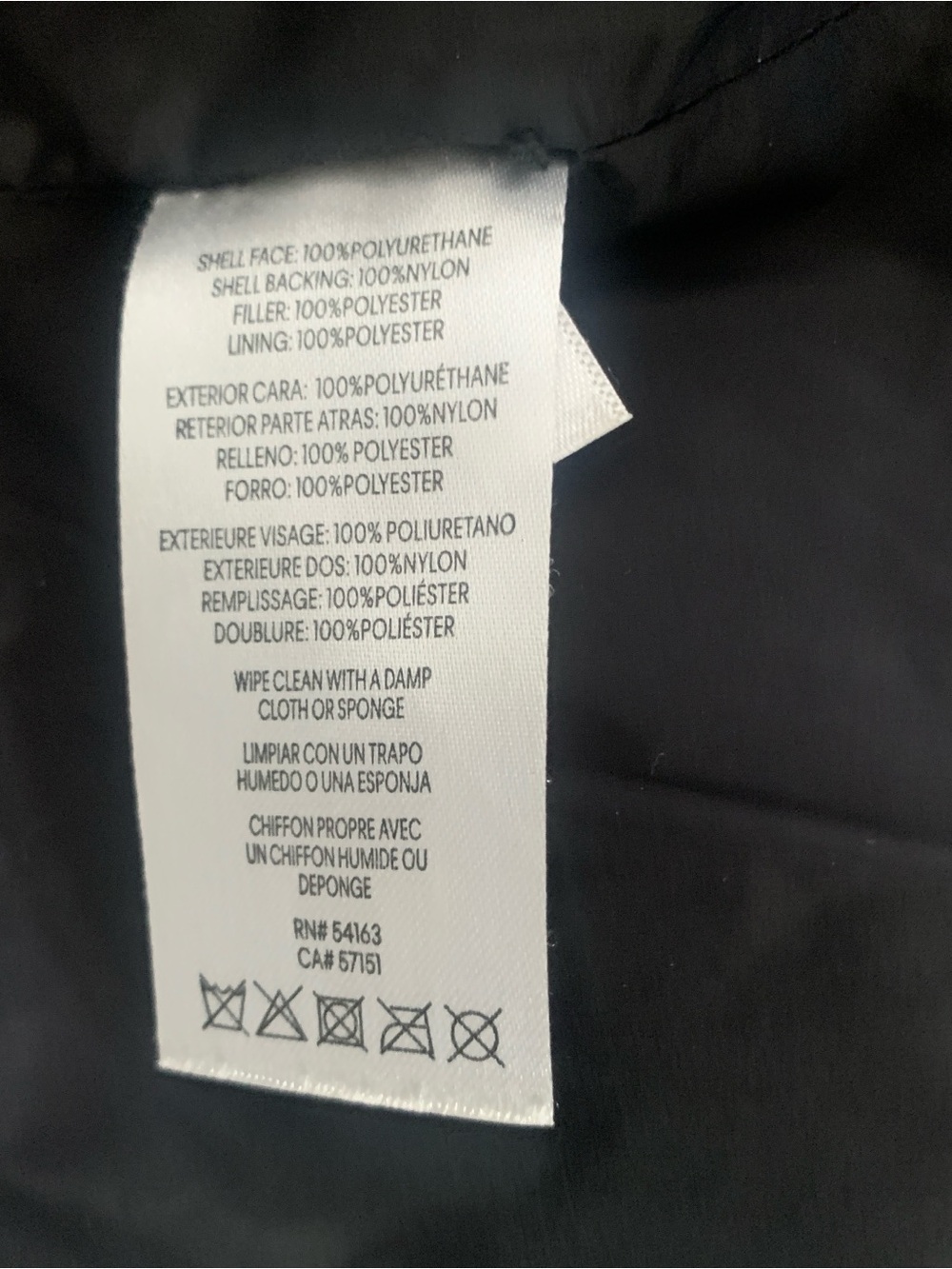 Calvin Klein Jeans Black Quilted faux Leather Puffer Vest XS runs big - Picture 12 of 12
